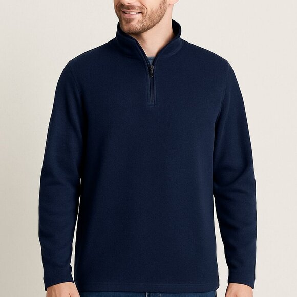 Izod Men’s Blue Quarter Zip Pullover Sweater Size Medium NWT - Picture 1 of 5